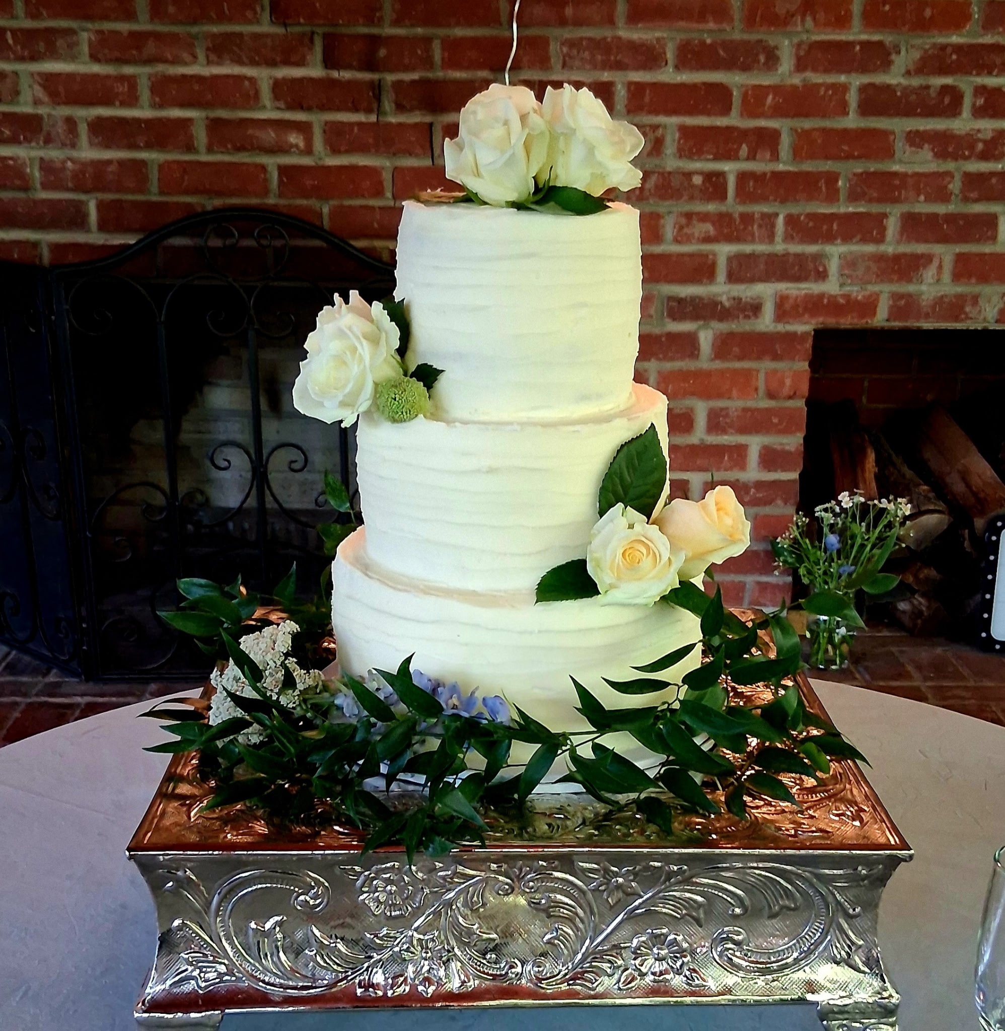 A custom wedding cake from Twisted Whisk