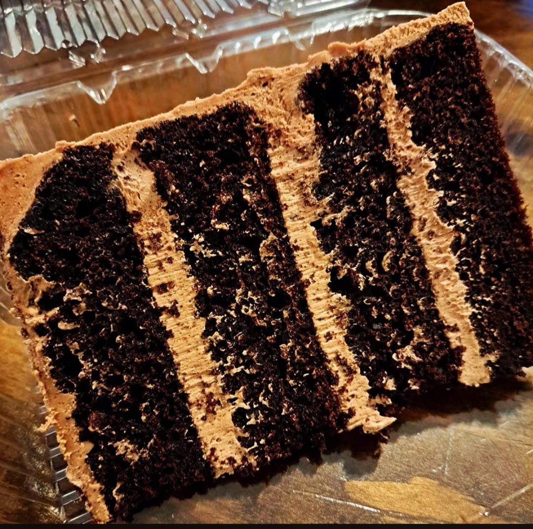 A slice of Reese&rsquo;s cake from Twisted Whisk
