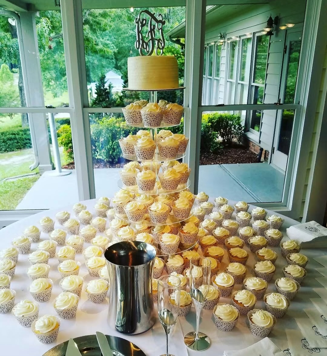 A custom wedding cake from Twisted Whisk