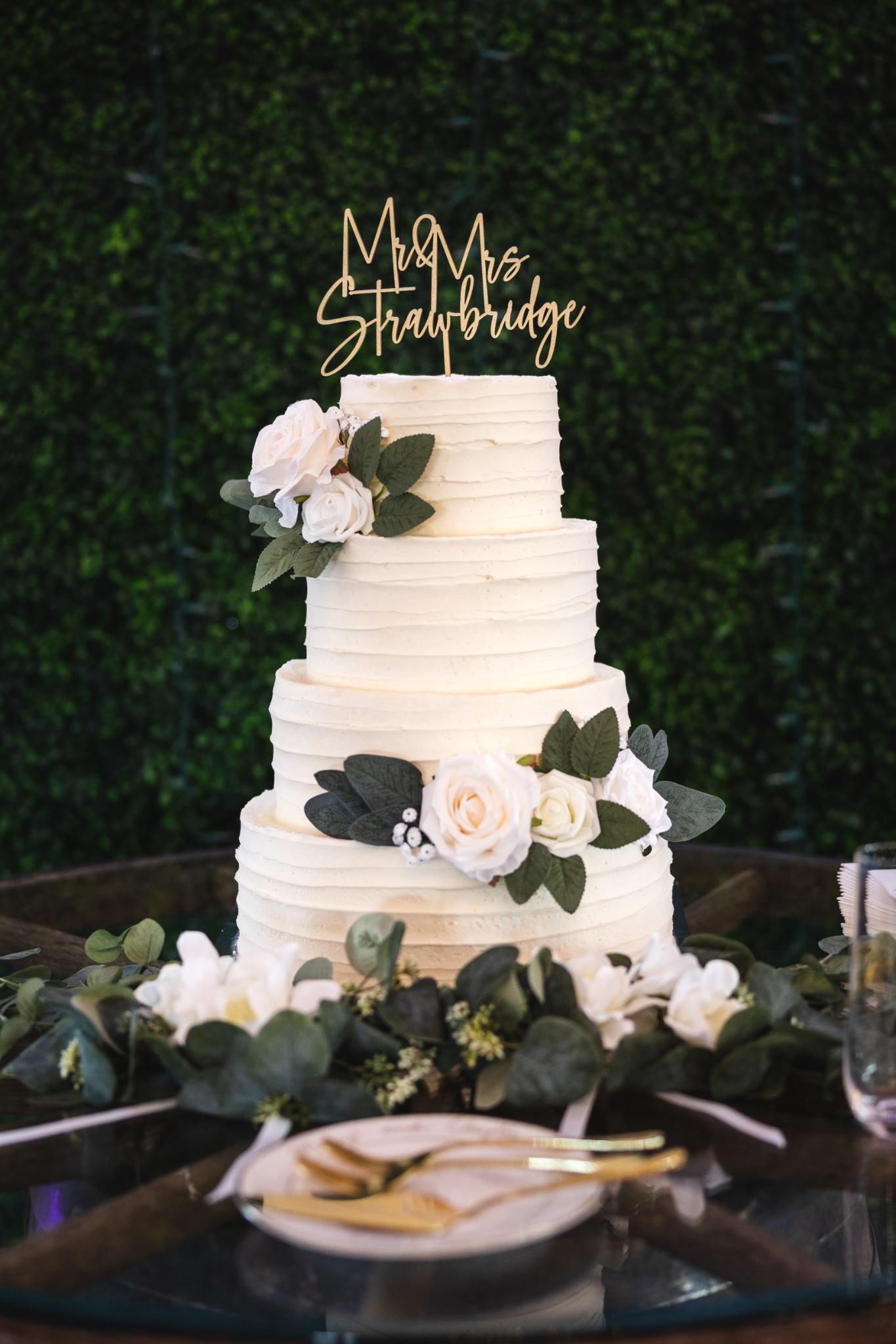 A custom wedding cake from Twisted Whisk